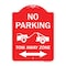 Signmission No Parking Tow-Away Zone W/ Bidirectional Arrow, Red & White Aluminum Sign, 18" x 24", RW-1824-23608 A-DES-RW-1824-23608 - alternate 1